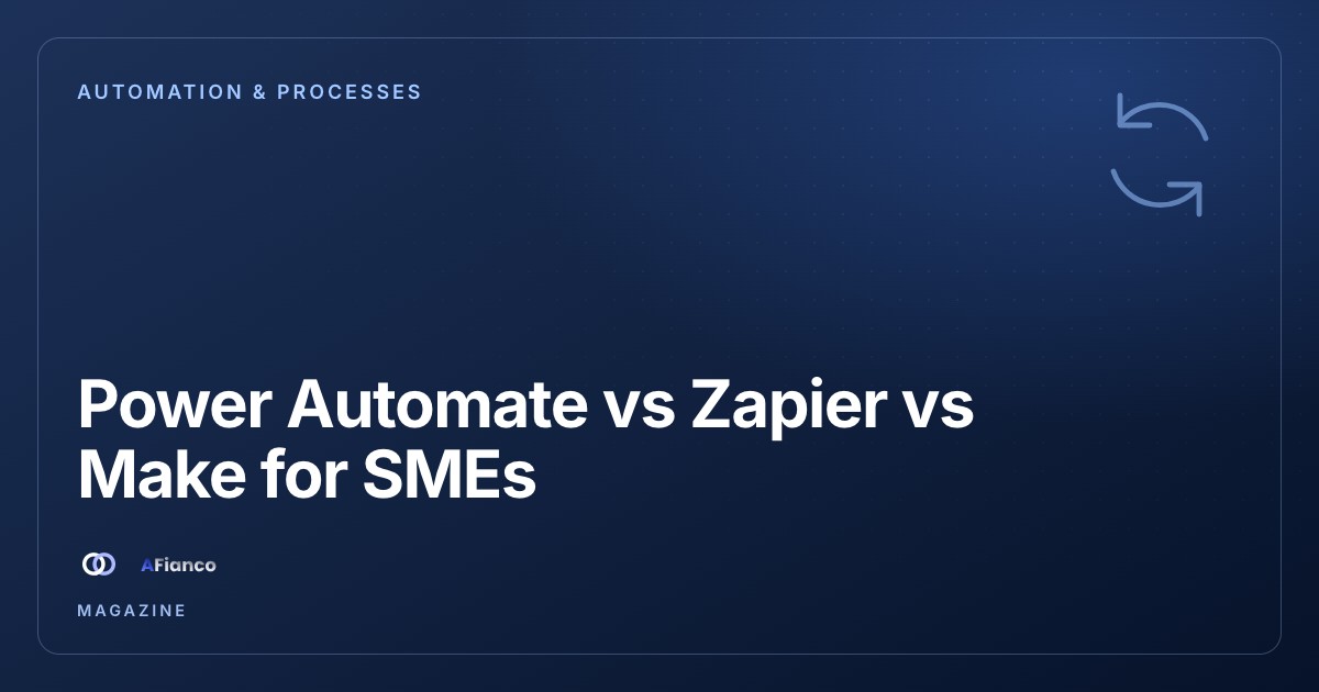 Power Automate vs Zapier vs Make: which for your SME