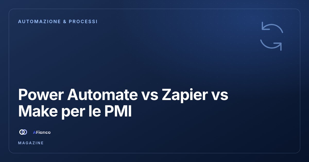 Power Automate vs Zapier vs Make: quale per la tua PMI