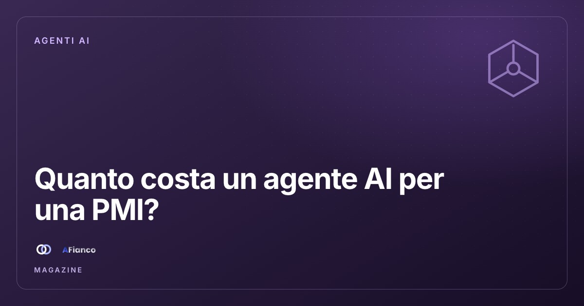 Quanto costa un agente AI per una PMI? Da cosa dipende, in franchi