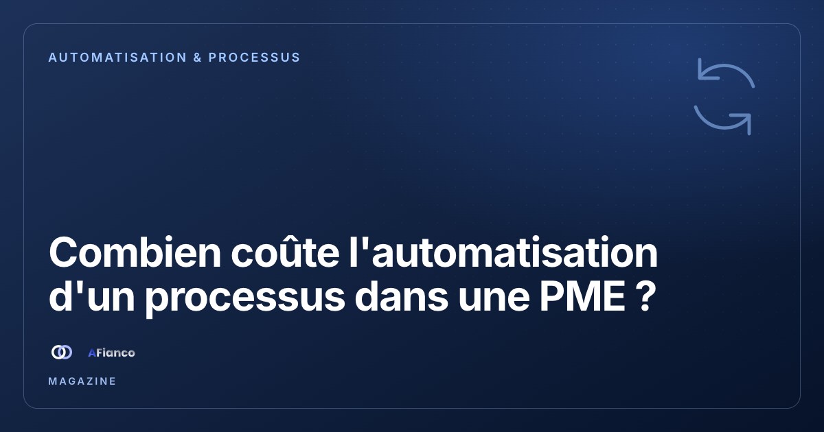 Combien coûte l'automatisation d'un processus dans une PME ?