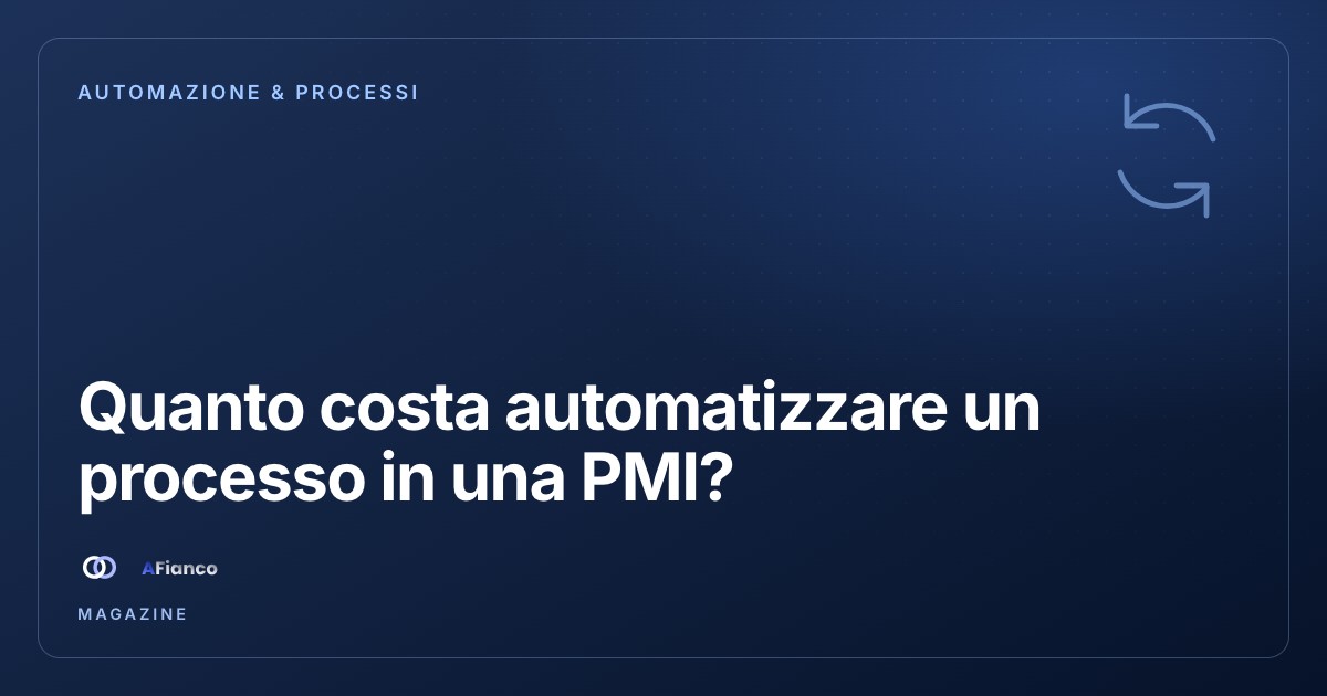 Quanto costa automatizzare un processo in una PMI? Guida ai costi reali