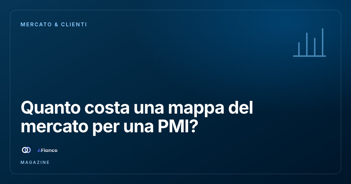 Quanto costa una mappa del mercato per una PMI? Le fasce 2026, in franchi