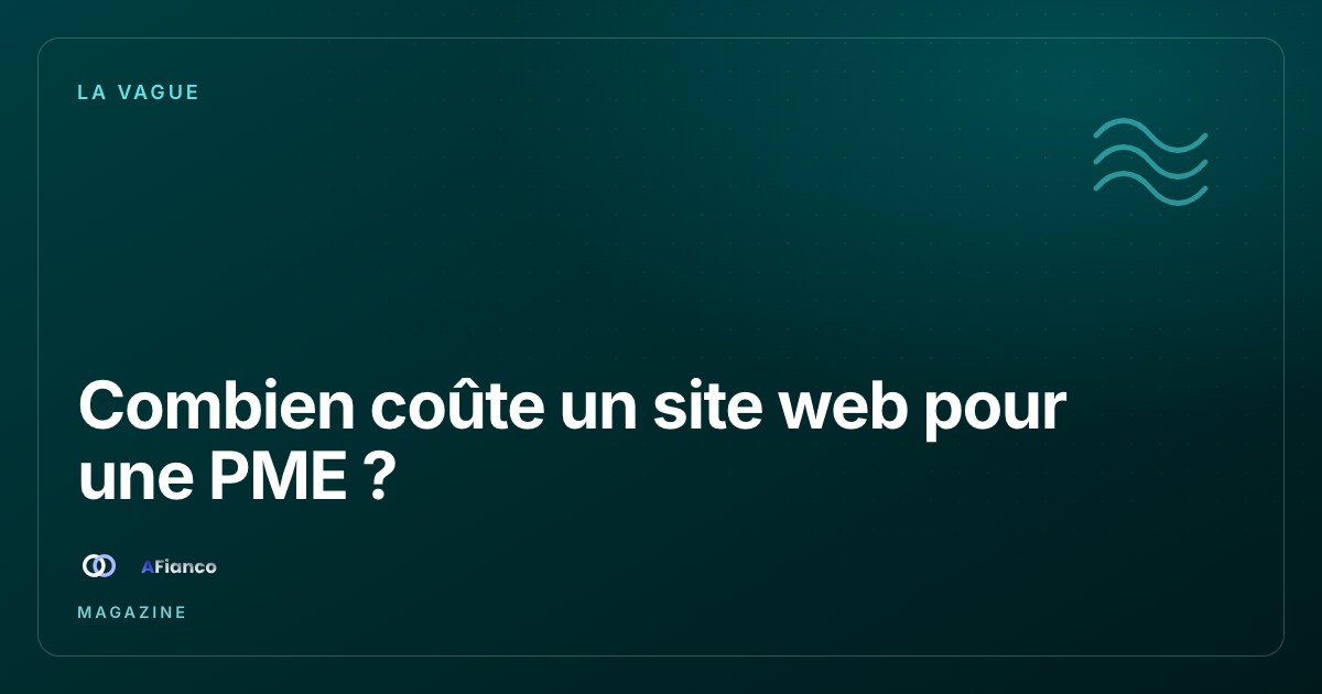 Combien coûte un site web pour une PME ?