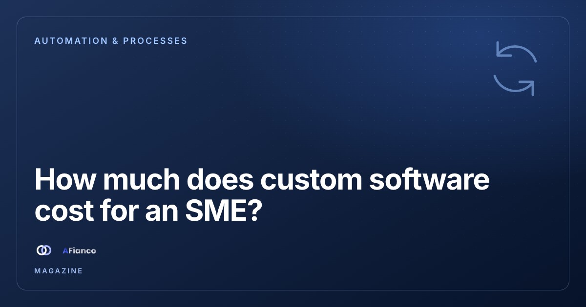 How much does custom software cost for an SME?