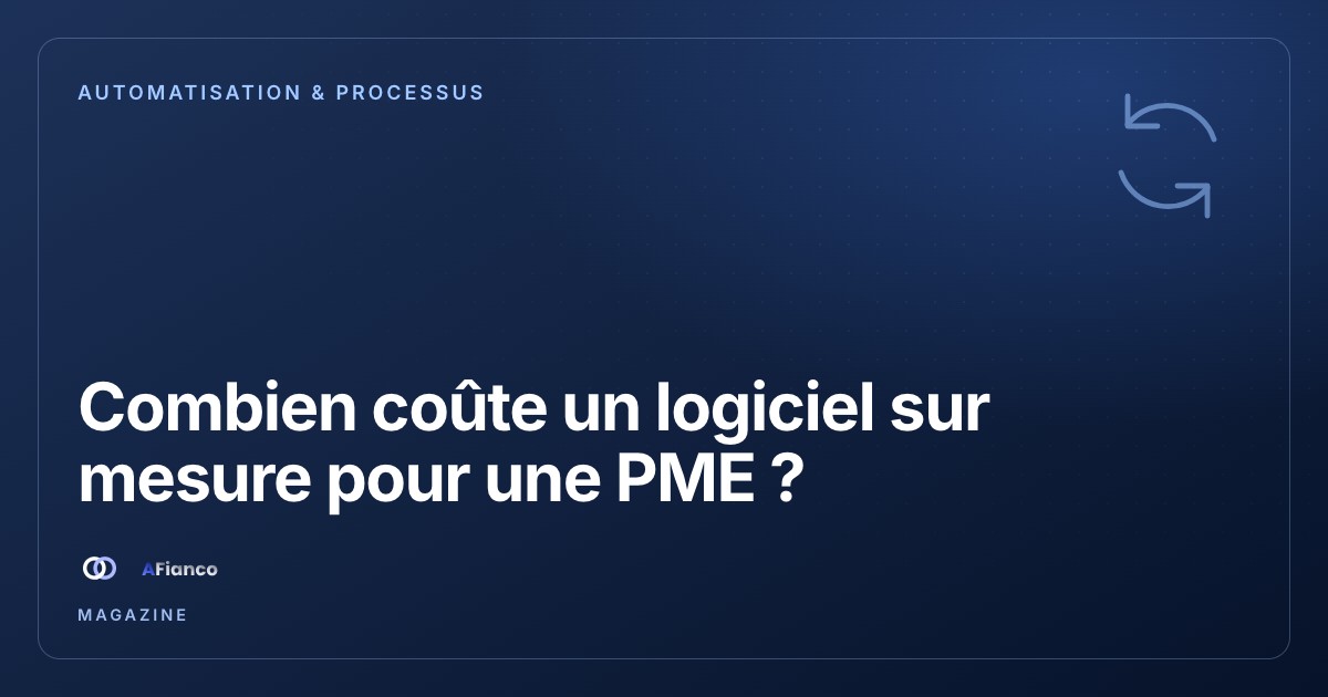 Combien coûte un logiciel sur mesure pour une PME ?