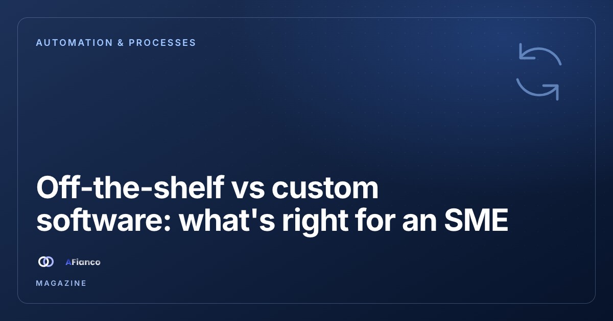 Off-the-shelf vs custom software: what's right for an SME